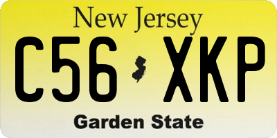 NJ license plate C56XKP