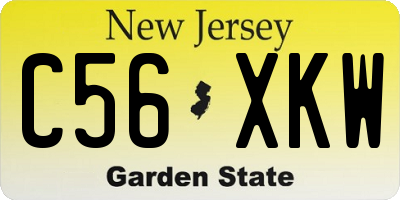 NJ license plate C56XKW