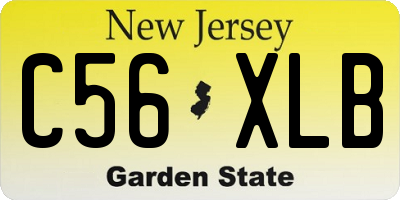 NJ license plate C56XLB