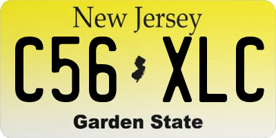 NJ license plate C56XLC
