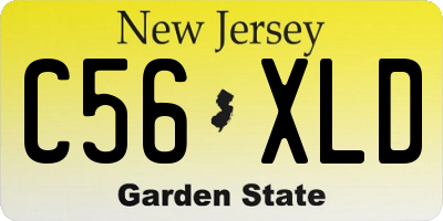 NJ license plate C56XLD