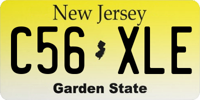 NJ license plate C56XLE