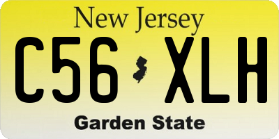 NJ license plate C56XLH