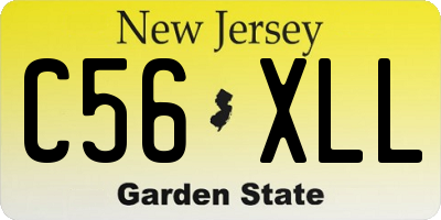 NJ license plate C56XLL
