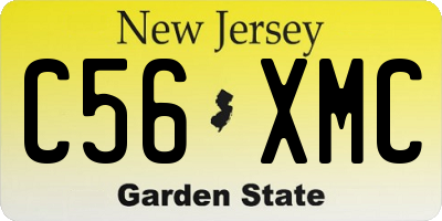 NJ license plate C56XMC