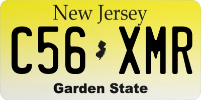 NJ license plate C56XMR