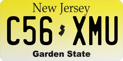 NJ license plate C56XMU