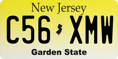 NJ license plate C56XMW