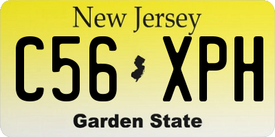 NJ license plate C56XPH