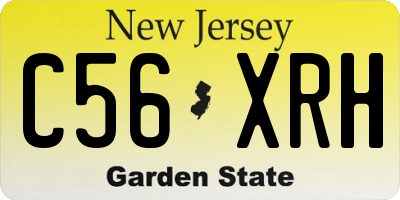 NJ license plate C56XRH