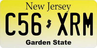 NJ license plate C56XRM
