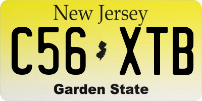 NJ license plate C56XTB