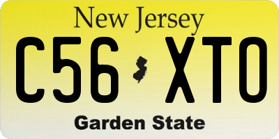 NJ license plate C56XTO