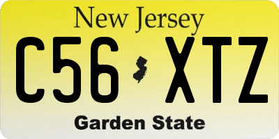 NJ license plate C56XTZ