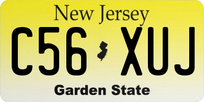 NJ license plate C56XUJ