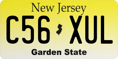 NJ license plate C56XUL