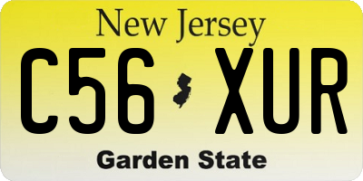 NJ license plate C56XUR