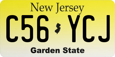 NJ license plate C56YCJ