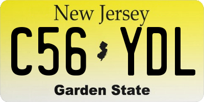 NJ license plate C56YDL