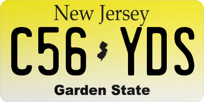 NJ license plate C56YDS