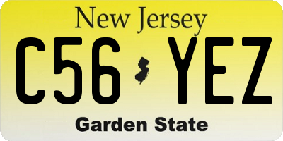 NJ license plate C56YEZ