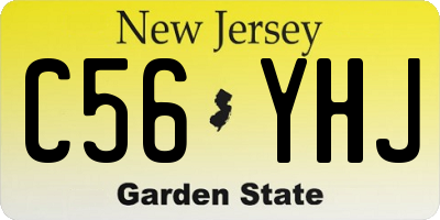 NJ license plate C56YHJ