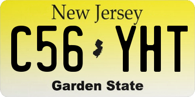 NJ license plate C56YHT