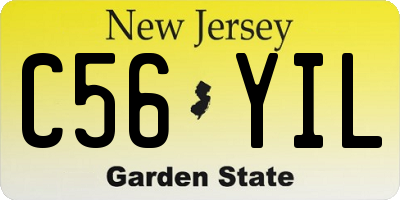 NJ license plate C56YIL