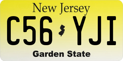 NJ license plate C56YJI