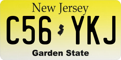 NJ license plate C56YKJ