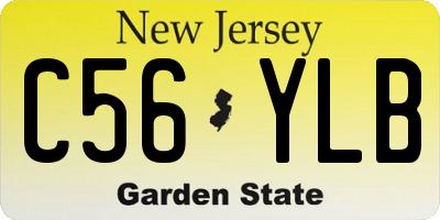 NJ license plate C56YLB
