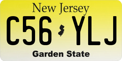 NJ license plate C56YLJ