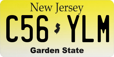 NJ license plate C56YLM