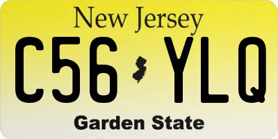 NJ license plate C56YLQ