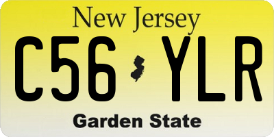 NJ license plate C56YLR