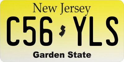 NJ license plate C56YLS