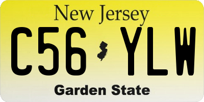 NJ license plate C56YLW