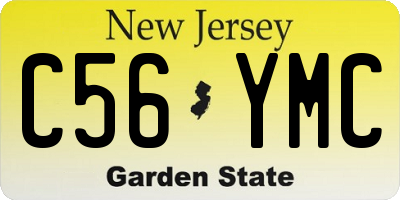 NJ license plate C56YMC