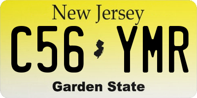 NJ license plate C56YMR