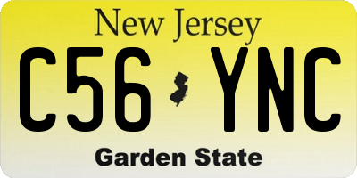 NJ license plate C56YNC