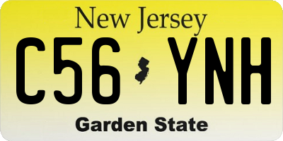 NJ license plate C56YNH