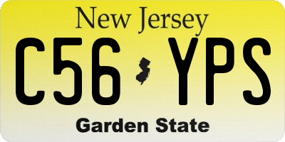 NJ license plate C56YPS