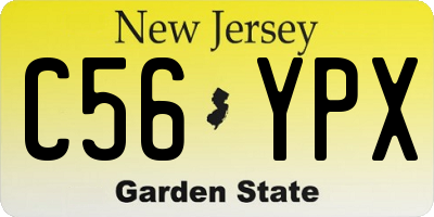 NJ license plate C56YPX