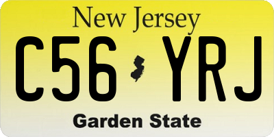 NJ license plate C56YRJ