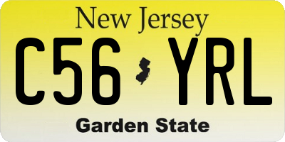 NJ license plate C56YRL