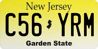 NJ license plate C56YRM
