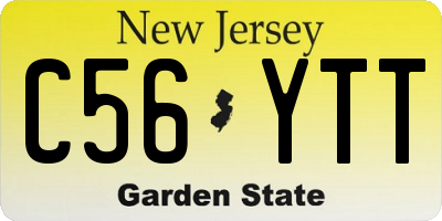 NJ license plate C56YTT