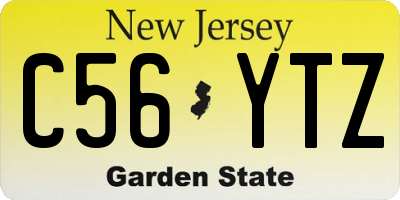 NJ license plate C56YTZ