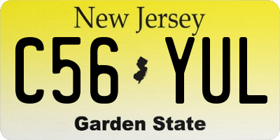 NJ license plate C56YUL