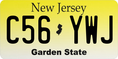 NJ license plate C56YWJ